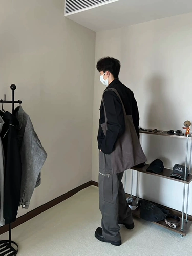 Куртка, черная бейсбольная осенняя форма, изысканный стиль, в американском стиле