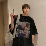 Летняя ретро футболка для влюбленных, в американском стиле, короткий рукав, оверсайз