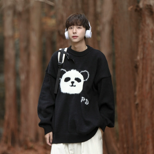 Tide, свитер, шерстяная демисезонная трикотажная куртка для влюбленных, оверсайз, круглый воротник