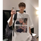 Летняя ретро футболка для влюбленных, в американском стиле, короткий рукав, оверсайз