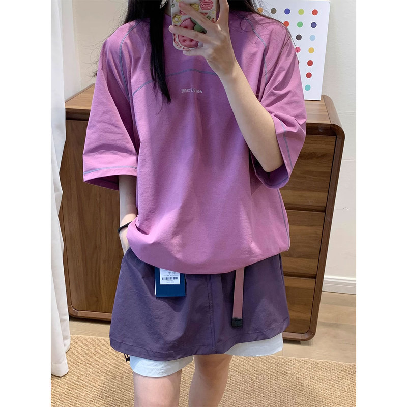 Purple Sports Quick-Drying Short-Sleeved Men's and Women's Summer Thin Cool Sun Protection Right-Shoulder T-Shirt Outdoor Badminton Cycling Clothing Purple Sports Quick-Drying Short-Sleeved Men's and Women's Summer Thin Cool Sun Protection Right-Shoulder T-Shirt Outdoor Badminton Cycling Clothing