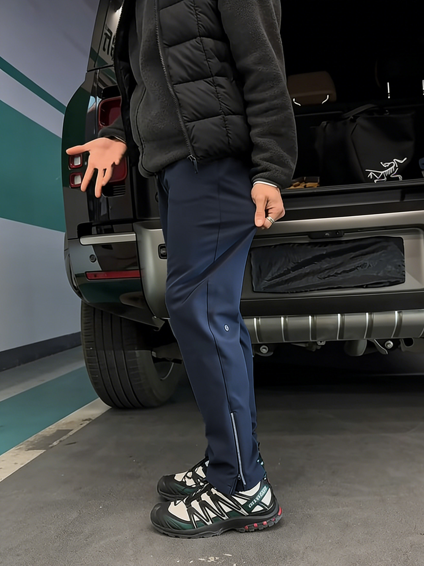 Side Zipper American-Style Softshell Pants for Men and Women, Autumn and Winter Fleece-Lined Stretch Work Pants, Outdoor Sports Hiking Pants