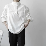 Дизайнерская рубашка, куртка, изысканный стиль, высокий воротник, китайский стиль