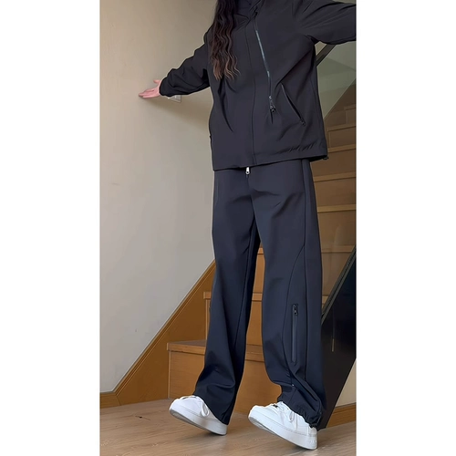 Дорожные ветрозащитные водонепроницаемые спортивные штаны для скалозалания для отдыха, в американском стиле, свободный прямой крой