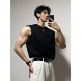 Летняя футболка без рукавов, цветной жилет для спортзала, в американском стиле, короткий рукав