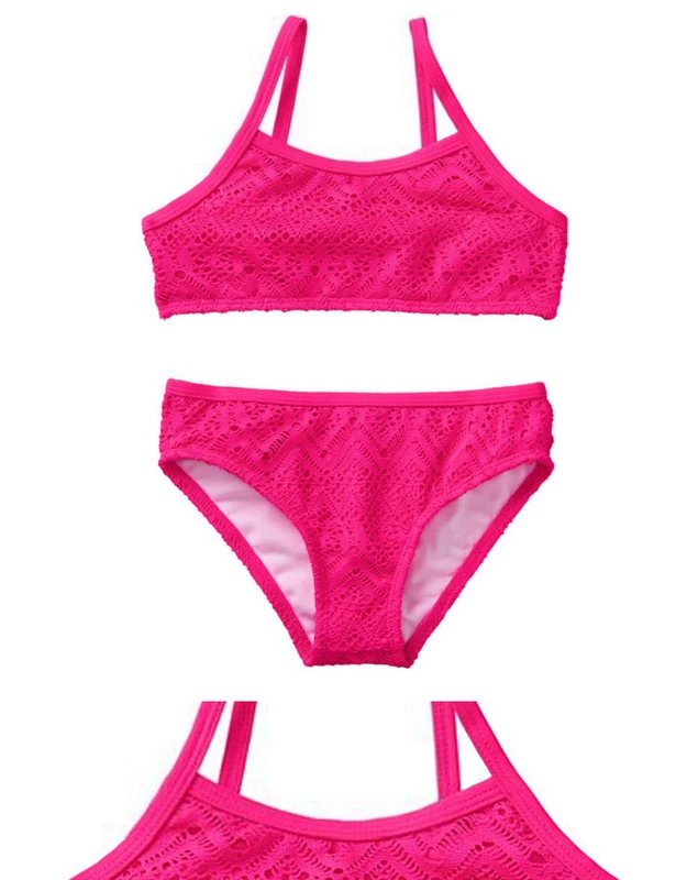 GYBOREE Bikini Beach chia đôi kem chống nắng cho bé gái Đồ bơi chống tia UV Trẻ lớn 4-14 tuổi - Bộ đồ bơi của Kid