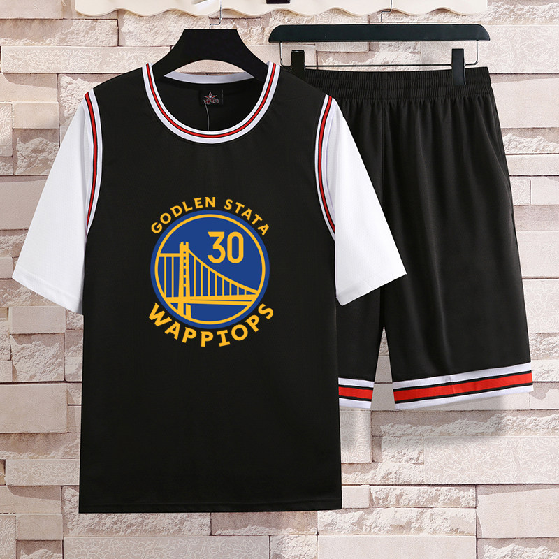 The big boy basketball suit for men and women custom summer dried student clothing 30 Curry shirt leave two short sleeves
