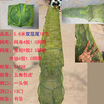 There is a knot double tail shrimp cage fishing cage shrimp and crab catch big stay small double tail net breeding special automatic folding