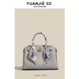 Портативная платиновая вместительная и большая сумка на одно плечо, из натуральной кожи, премиум класс