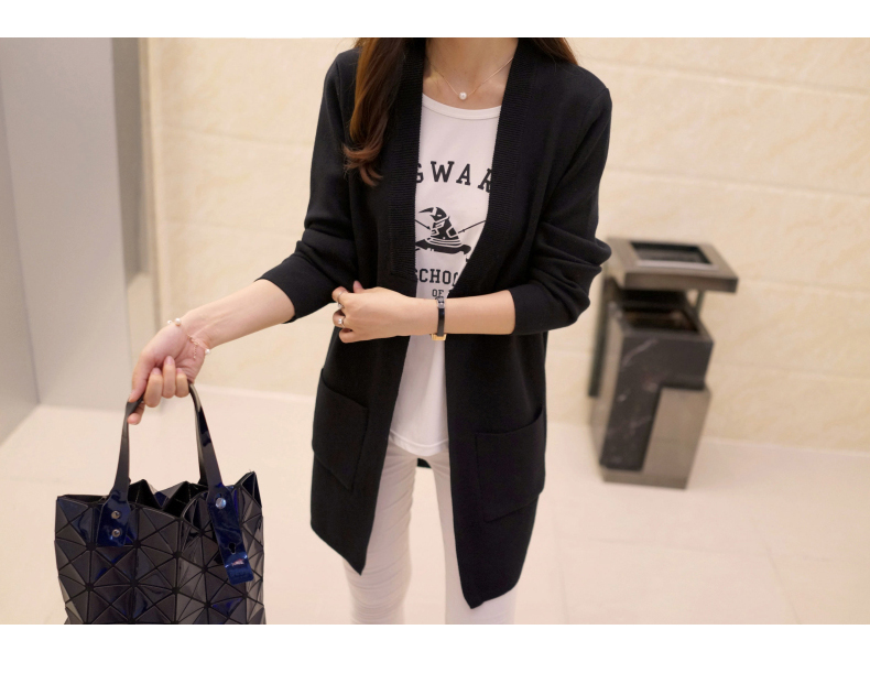 Áo len dài 2019 phần áo len mùa xuân và áo khoác mùa thu nữ mới mỏng không có khóa ngoài áo len - Đan Cardigan quần áo nữ đẹp