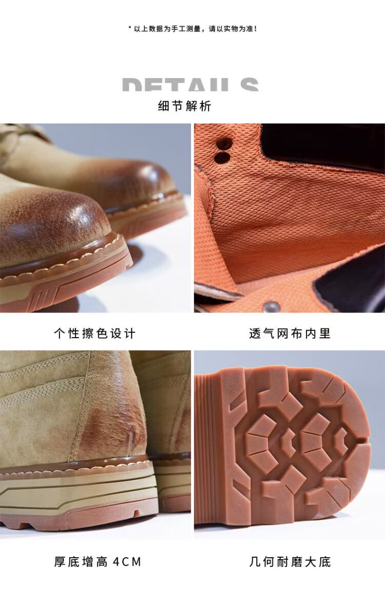 Mark Huafei mùa xuân nam Martin khởi động cao để giúp giày nam Anh ủng tuyết trong đôi giày nhung ấm áp cho nam - Giày ống giày da nam cao cổ đẹp