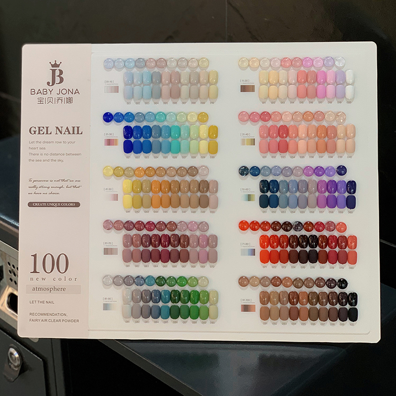Baby Joana 100-Color Cloud-Mist All-Season Solid Color Nail Polish Gel Set, Professional Nail Salon Solid Color Tools