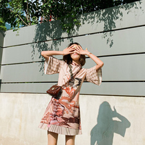 Improved version of Cheongsam summer 2021 new short temperament young modern student girl daily dress loose