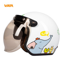 VAR Taiwan Electric Electric Battery Car Helmet Male Cartoon Cute Lady All Season Universal Winter Harehelmets Safety Helmet