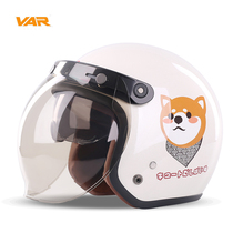 VAR Tchaidog Electric Battery Electric Bottle Car Helmet Male Korean Version Cartoon Cute Lady All Season Universal Harehelmets Safety Helmet