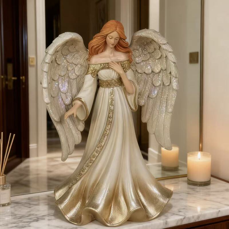 30cm High Pure Handmade Painted Angel Ornaments Home Decorations Living Room Entrance Hall Office Desktop Ornaments 30cm High Pure Handmade Painted Angel Ornaments Home Decorations Living Room Entrance Hall Office Desktop Ornaments