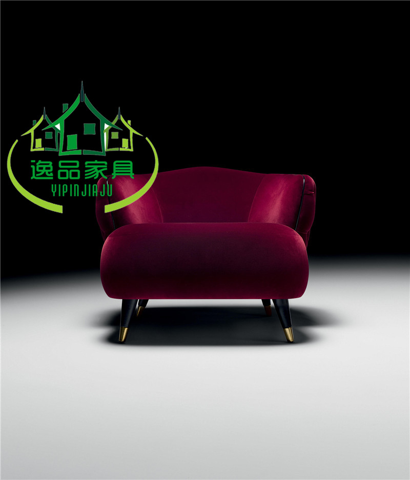 Bắc Âu vải sofa thiết kế mô hình phòng hiện đại ánh sáng sang trọng kỹ thuật đồ nội thất gỗ rắn kim loại đơn sofa tùy chỉnh - Đồ nội thất thiết kế ghế sofa giá rẻ