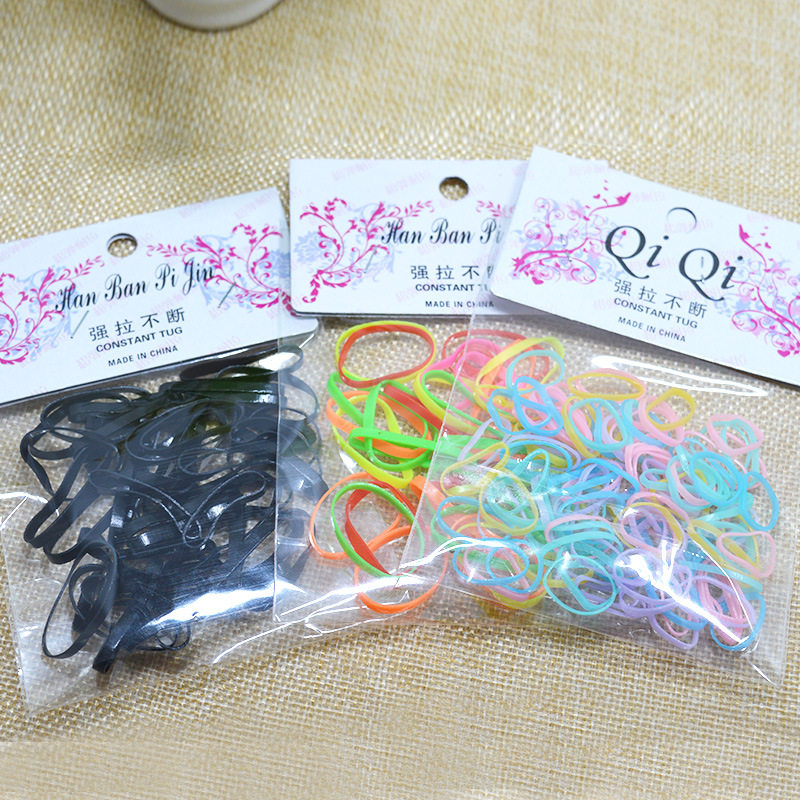 Quality leather gluten bagged colored black Korean version hair ring hair accessories Hair Accessories Wholesale