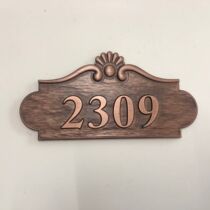 Antique copper house number custom-made pure copper carving aluminum carving residential household villa high-end house number plate customization