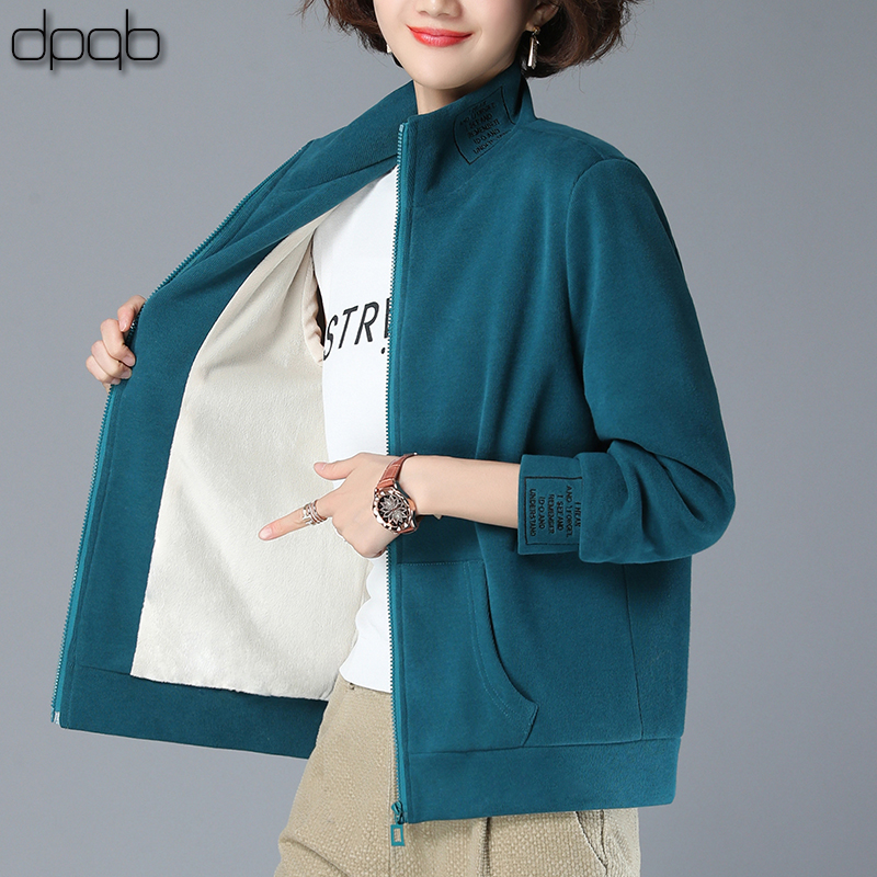 Autumn Winter Plus Suede Necropolis Woman Short 2022 New Korean version Loose Spring Autumn laced with no cap and little jacket