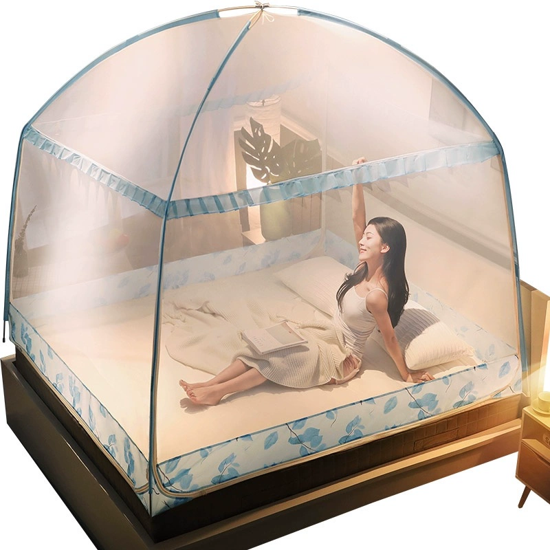 Yurt miễn phí lắp đặt cho sinh viên 1,2m 1,5 new Princess wind gấp mã hóa màn chống muỗi gấp 1,8m giường đôi nhà - Lưới chống muỗi