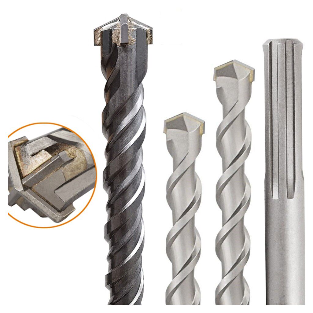 Extended drill bit five pit impact cross head and word drill GBH5-38D280-400-500-800-1000