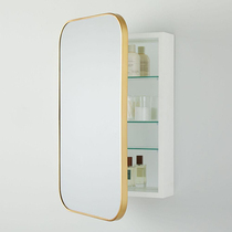 Customized bathroom mirror cabinet separate bathroom mirror wall-mounted washroom mirror box smart charging with paper outlet