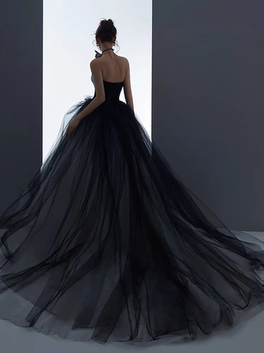 Реквизит для фотографии, топ без лямок для влюбленных, черное свадебное платье