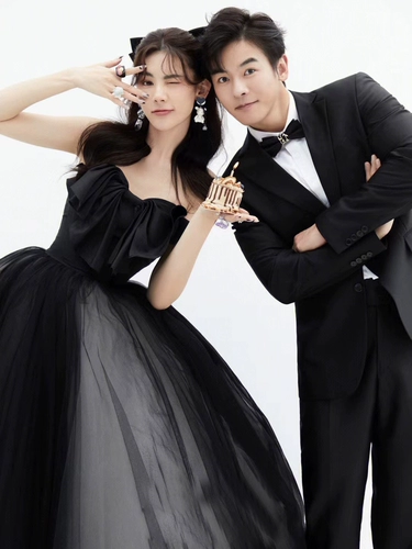 Ретро реквизит для фотографии, черный топ без лямок для влюбленных, свадебное платье, французский ретро стиль