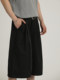 A Carton American Retro Design Silhouette Cropped Pants Unisex High-End Wide-Leg Casual Dress Pants Shorts Trendy
