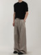 A Carton American-Style Linen-Textured Loose Casual Trousers for Men and Women, Tr Blend, Commuter Double-Pleat Design Long Pants