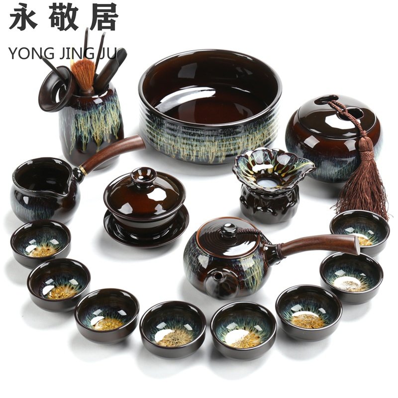 Kyun Kilns Built kilns Kiln Glazed-Kilo Kiln Ceramic Utilityware Teapot Tea Cup Sea Home Suit Upscale Gift Boxes