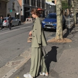 Классический костюм, комплект, небольшая куртка для отдыха, в корейском стиле, в западном стиле