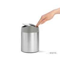 Simplehuman Desktop Trash Bin Shake из нержавеющей стали 1,5 л Lift Maving Room Light Light Luxury Round Barrel Form