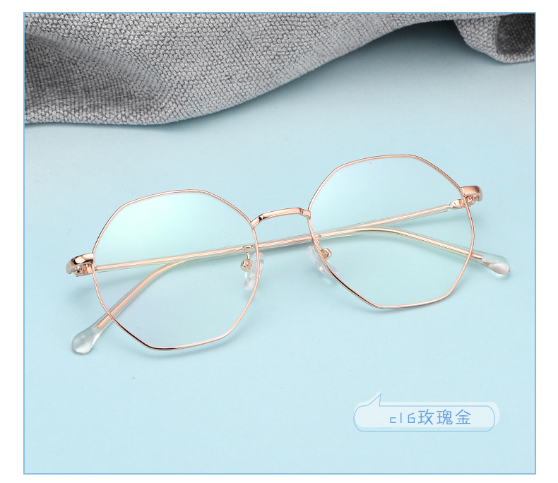 Kính cận thị nữ phiên bản thủy triều Hàn Quốc có một số gương phẳng hoàn thành kính gọng kính khung hình đa giác nam không đều mắt - Kính khung kính mắt điện biên phủ