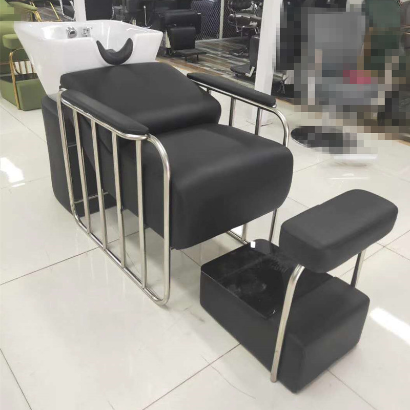 Simple management shop shampoo bed hair salon special semi-lying flushing bed high-grade beauty salon Thai bed ceramic basin