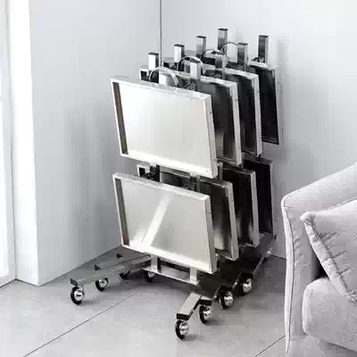 Japanese stainless steel folding tool car hair salon special two-layer ironing bar car simple beauty salon Net red cabinet