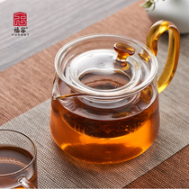 Glass teapot household tea set set high temperature resistant tea breener tea water separation filter bubble teapot