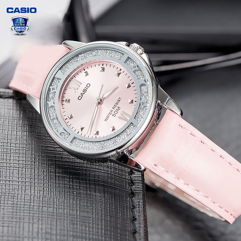 Casio Watch Female Student Simple Temporary Steel Strip Superior Sensor Small Waterproof Light and Luxury Quartz Watch