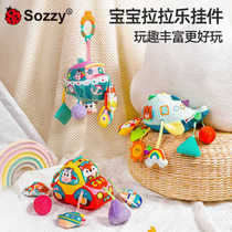 Sozzy baby drawstring pull crib rattle pendant fabric doll wind chime car hanging bed hanging early education toy