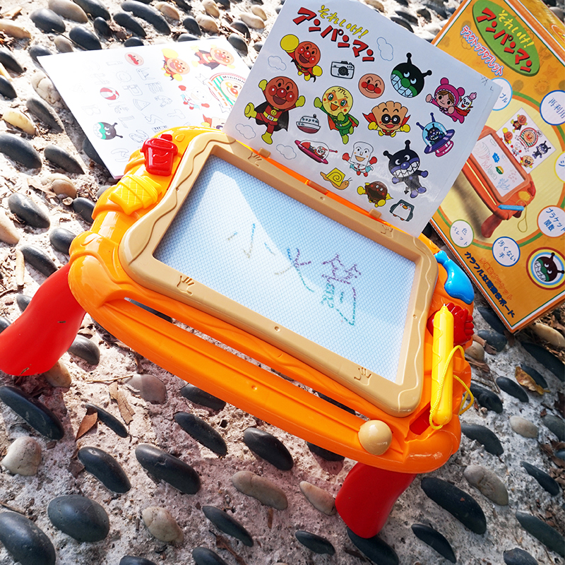 Japan Anpanman children's drawing board Magnetic pen writing board Rewritable drawing board table color magnetic doodle board