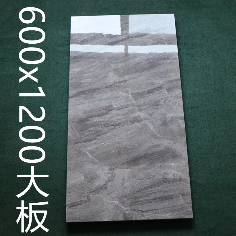 Gray whole body marble tiles 600x1200 living room lobby non-slip floor tiles Villa background wall tiles Floor tiles