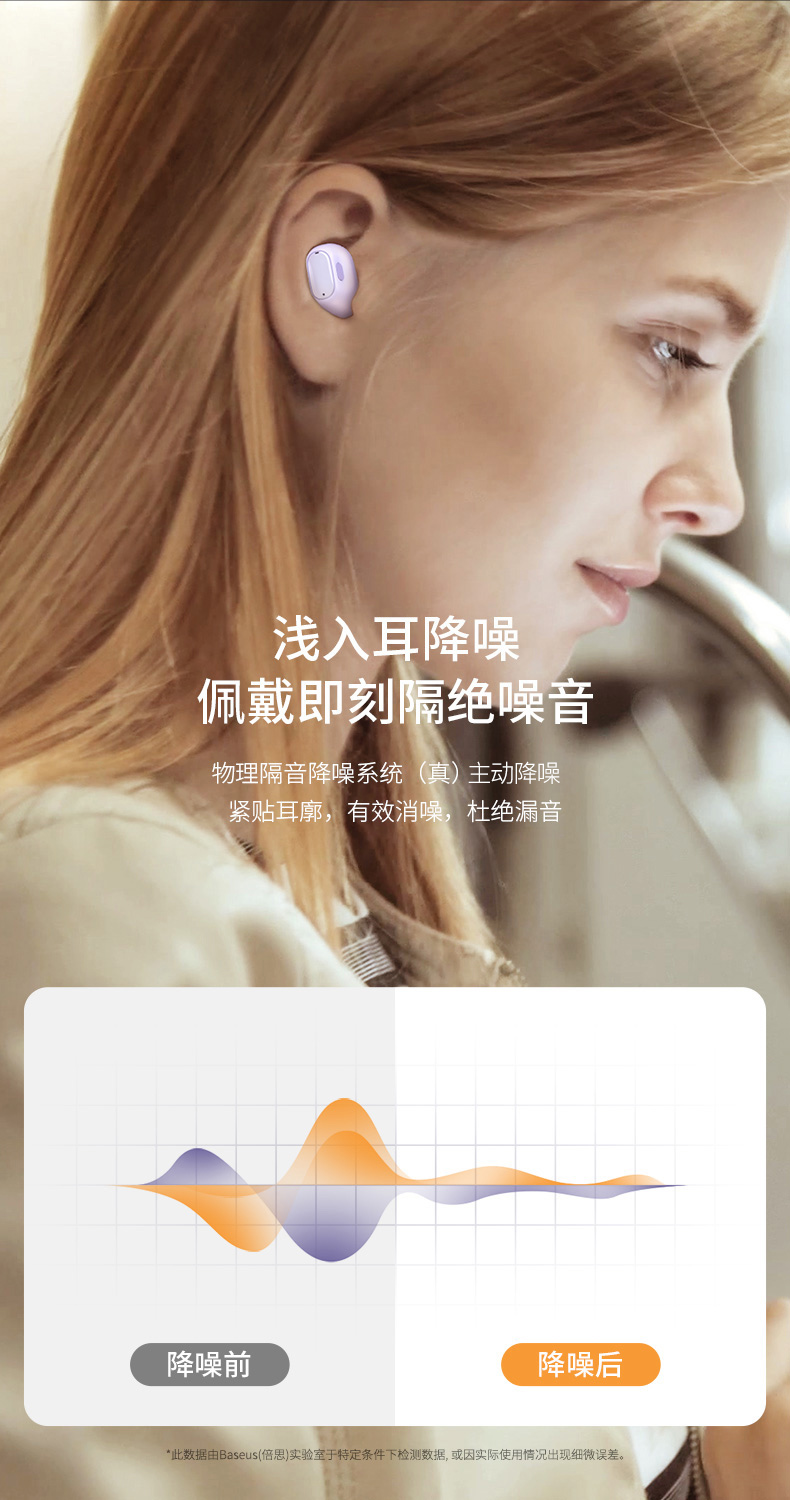 倍思 蓝牙5.0+25小时续航 TWS真无线蓝牙耳机 图3