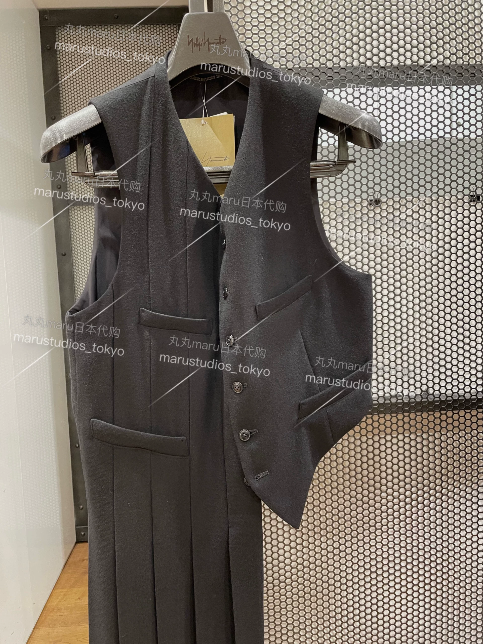 Японское агентство покупок с бесплатной доставкой 22aw Yohji Yamamoto Yohji асимметричный односторонний складной жилет