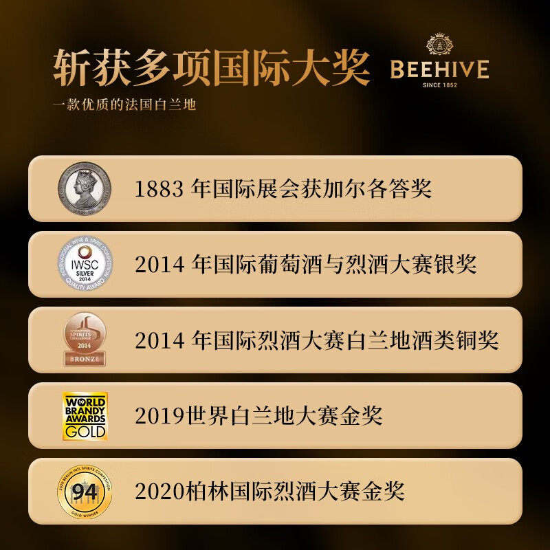 国际金奖法国蜂巢VSOP白兰地值不值得入手？原瓶进口的秘密揭晓