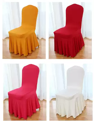 Hotel wedding banquet special chair cover custom elastic Sun skirt stool cover jumpsuit cover jumpsuit seat cover cover
