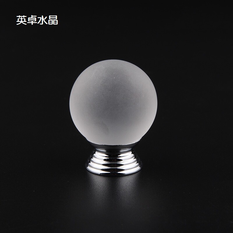 New creative 30mm frosted crystal ball handle bathroom overall cabinet dressing table handle hardware single hole handle