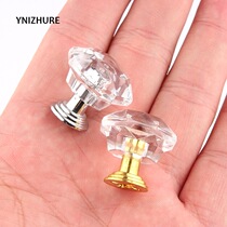 Acrylic handle 25MM transparent plastic handle drawer transparent diamond cabinet Home fit handle single hole