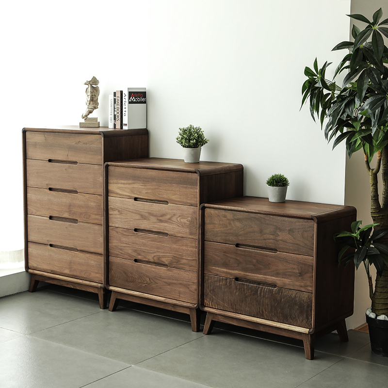 Forest Nap Black Walnuts Furniture All Solid Wood Mortise And Five Bucket Cabinet Nordic Four Bucket Cabinet Minimalist Lockers Three Bucket Cabinets