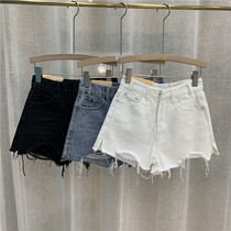 Z Z STUDIO REAL HOME 6283 HIGH WAIST DENIM SHORTS FEMALE SUMMER HAIRLESS Thin A Character Wide Leg Hot Pants